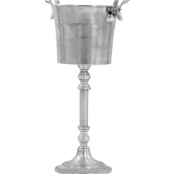 The Living Store Champagnekylare massiv aluminium 39x29x71 cm silver - Skulpturer & statyer