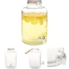 The Living Store Glasbehållare XXL med tappkran transparent 8 L - Dryckesautomater