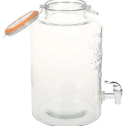 The Living Store Glasbehållare XXL med tappkran transparent 8 L - Dryckesautomater