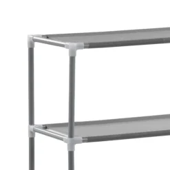 Tvättmaskiner-The Living Store Hylla för tvättmaskin med 3 hyllplan silver 69x28x169 cm - Handdukshängare