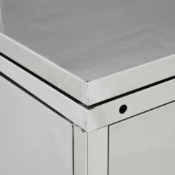 Tillbehör Till Avfallshantering-The Living Store Skjul till två sopkärl 240 L rostfritt stål - Ställningar till sopkärl