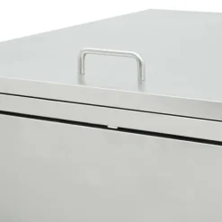 Tillbehör Till Avfallshantering-The Living Store Skjul till två sopkärl 240 L rostfritt stål - Ställningar till sopkärl