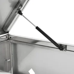 Tillbehör Till Avfallshantering-The Living Store Skjul till två sopkärl 240 L rostfritt stål - Ställningar till sopkärl