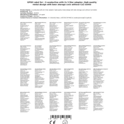 Ölkranar-Tillbehörspaket för Kontakt 2 rader med 2 x 5 liter adapter, högkvalitativ metall med Ölkran utan CO2-flaskan