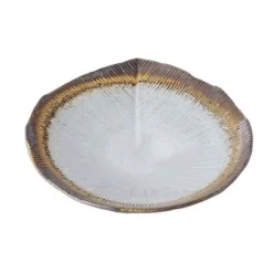 Tillverkad i Japan AKANE GRÅ Oregelbunden pastaskål MIJ 23 cm