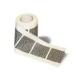 Toalettpapper-Toalettpapper i form av en labyrint, heminredningsobjekt med ovanlig design