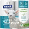 Toalettpapper Lambi Classic Plus 3-lagers L25,5m Vit, 7 pk x 4 rullar/påse - (28 st.)