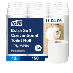 Toalettpapper TORK Pre T4 4-lag 42/krt