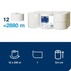 Toalettpapper TORK Uni T2 1-l natur12/fp