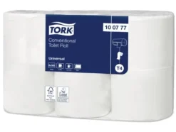 Toalettpapper Tork Universal T4 2-lagers 45m 100777 42 rullar/kvadrat Oblekt 353x118x198mm (42 rullar)