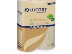 Toalettpapper-Toiletpapir Lucart Professional Econatural 6,3 Ø12.0cmx27,5m 3-lags med hylse,5 pk x 6 stk/krt