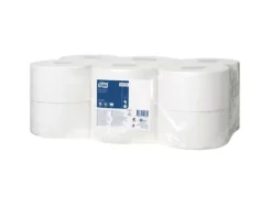 Toalettpapper-Toiletpapir Tork® Jumbo Mini Universal T2, 120161, 1-lags, pakke a 12 stk.