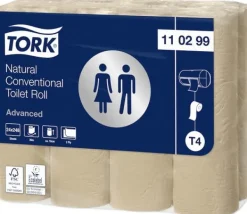 Toalettpapper-Toiletpapir Tork T4 Advanced 2-lags Natur - (24 ruller)