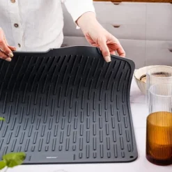 Mattor & Galler Till Diskhoar-Torkmatta i silikon 46x40cm grå KINGHOFF KH-1905