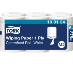 Pappershanddukar-Torkrulle TORK Adv M2 1-lag vit 275m 6st