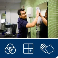 Pappershanddukar-Torkrulle TORK Adv M2 1-lag vit 275m 6st