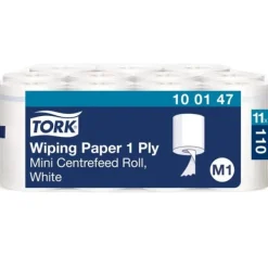 Pappershanddukar-Torkrulle TORK Adv M1 1-lag vit 110m 11st