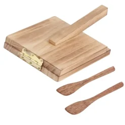 Pressar-Tortillapress i trä - fint hantverk, multifunktionellt degpressverktyg med halkfritt handtag