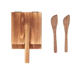 Pressar-Tortillapress i trä - fint hantverk, multifunktionellt degpressverktyg med halkfritt handtag