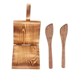 Pressar-Tortillapress i trä - fint hantverk, multifunktionellt degpressverktyg med halkfritt handtag