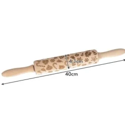 Kavlar-Trä roterande kavel för kök julgraverad present RUHHY