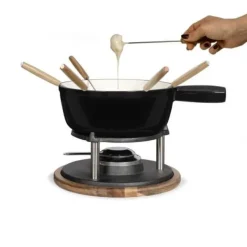 Traditionellt fondueset - LIVOO - MEN426N - 2,6L - 6 personer - Emaljerat gjutjärn - 6 gafflar - Caquelon lämplig för alla värmekällor