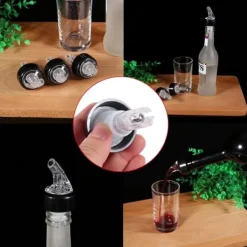 Flaskstopp & Flaskförslutare-Transparent 50 ml uppmätt flaskhällare för whisky, vin och sprit, perfekt för hemmabar