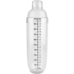 Drinkshakers & Drinkverktyg-Transparent anti-läckage cocktail shaker mixer med skalverktyg (1000 ml)