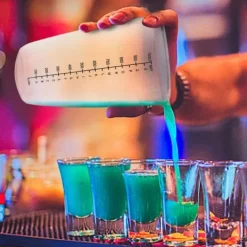 Drinkshakers & Drinkverktyg-Transparent anti-läckage cocktail shaker mixer med skalverktyg (1000 ml)