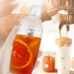Drinkshakers & Drinkverktyg-Transparent anti-läckage cocktail shaker mixer med skalverktyg (1000 ml)