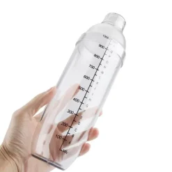 Drinkshakers & Drinkverktyg-Transparent anti-läckage cocktail shaker mixer med skalverktyg (1000 ml)