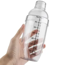 Drinkshakers & Drinkverktyg-Transparent anti-läckage PC Resin Cocktail Shaker Mixer med Scale Bar Tool (700 ml)