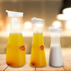 Karaffer-Transparent juiceflaska i akryl - 1000 ml, iskall vattenkanna för bar och hemmabruk