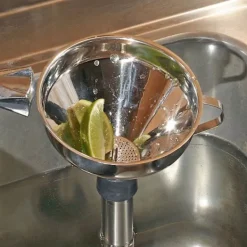 Tratt, rostfri tratt, tratt rostfritt stål, resterna tratt 127 mm