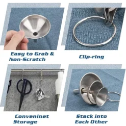 Trattar-Tratt Rostfritt stål 3-pack