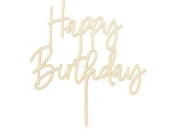 Utrustning För Tårtdekoration-Trädekoration "Grattis på födelsedagen", 16,5 cm