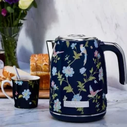 Vattenkokare-Trådl kettles - Laura Ashley - Marine Elveden - kapacitet 1,5L, kalkfilter, 2200W, automatisk avstängning