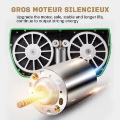 Ångtvättar-Trådlös elektrisk mop LUNAVO uppladdningsbar elektrisk roterande golvrengöringsmaskin, lämplig för olika ytor.