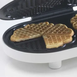 Trebs Våffeljärn dubbel hjärtformad Vit