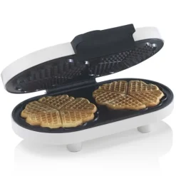 Trebs Våffeljärn dubbel hjärtformad Vit