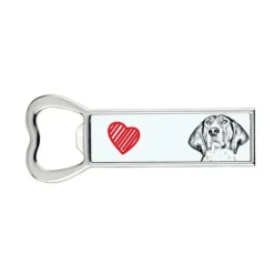 Treeing Walker Coonhound - flasköppnare med en hund, personlig kylöppnare, unik present till en man från Art-Dog