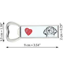 Treeing Walker Coonhound - flasköppnare med en hund, personlig kylöppnare, unik present till en man från Art-Dog