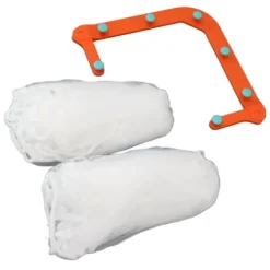 Diskhokorgar-Trekantig diskbänkssilhållare med 100 st diskbänkssilpåse för köksavfall, stall och filterrester - Orange