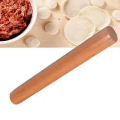 Träkavel Multifunktionell Notstick-degrulle för köksbakning ljusbrun