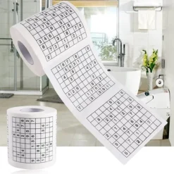 Toalettpapper-Trämassamaterial Nyhet Rolig Nummer Sudoku Tryckt Bad Rolig Toalettpapper