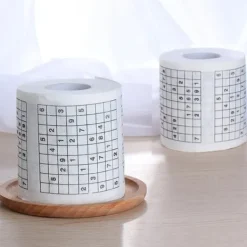 Toalettpapper-Trämassamaterial Nyhet Rolig Nummer Sudoku Tryckt Bad Rolig Toalettpapper
