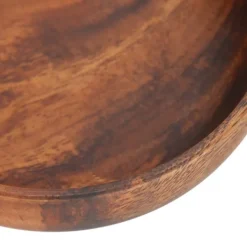 Träskål för mellanmål, frukt och sallad, soppskål för hemmakafé, 12 x 3,5 cm