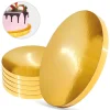 Serveringsfat & Skålar-Tårtbräda Guld 26 cm 2 cm Set 5 st Tårtfat Rund Premium Brand4Cake