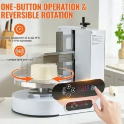 Utrustning För Tårtdekoration-Tårtdekorationsmaskin, Tårtglasyringsspridare, för 4-12 Tårtor, Vit