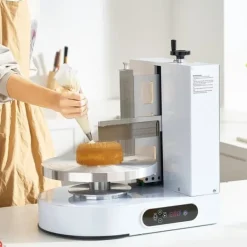 Utrustning För Tårtdekoration-Tårtdekorationsmaskin, Tårtglasyringsspridare, för 4-12 Tårtor, Vit